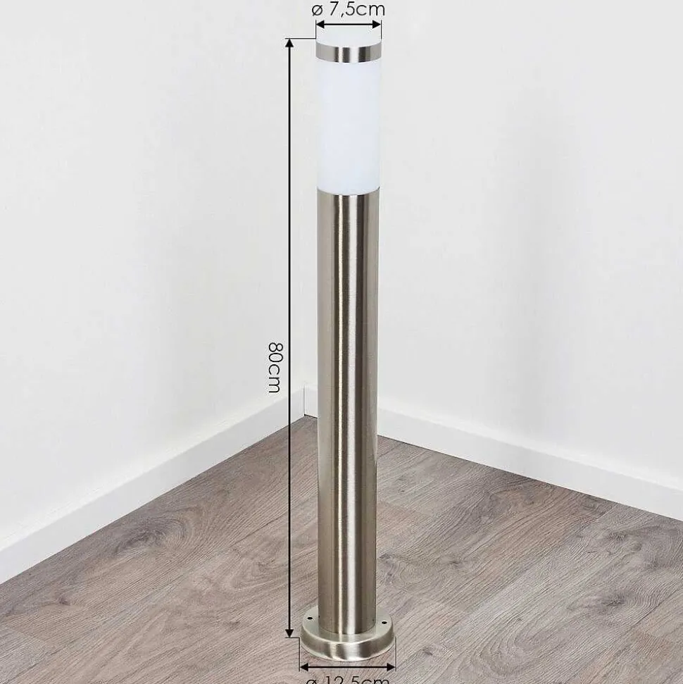 Borne Lumineuse Sessa Nickel Mat, 1 Lumiere