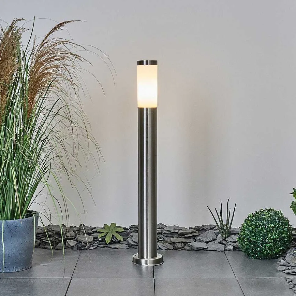 Borne Lumineuse Sessa Nickel Mat, 1 Lumiere