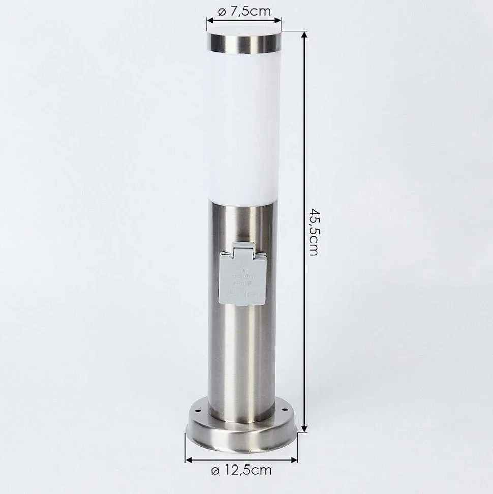 Borne Lumineuse Sessa Nickel Mat, 1 Lumiere