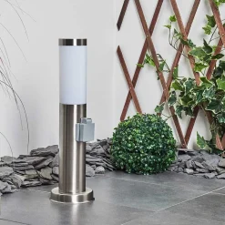 Borne Lumineuse Sessa Nickel Mat, 1 Lumiere