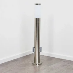 Borne Lumineuse Sessa Nickel Mat, 1 Lumiere