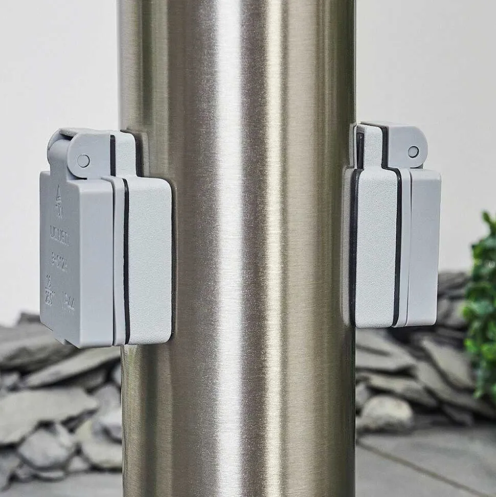 Borne Lumineuse Sessa Nickel Mat, 1 Lumiere