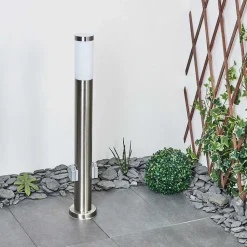 Borne Lumineuse Sessa Nickel Mat, 1 Lumiere