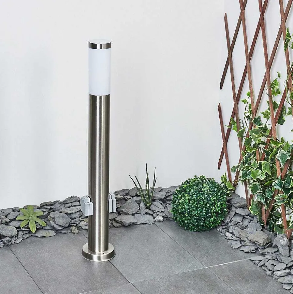 Borne Lumineuse Sessa Nickel Mat, 1 Lumiere