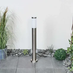 Borne Lumineuse Sessa Nickel Mat, 1 Lumiere