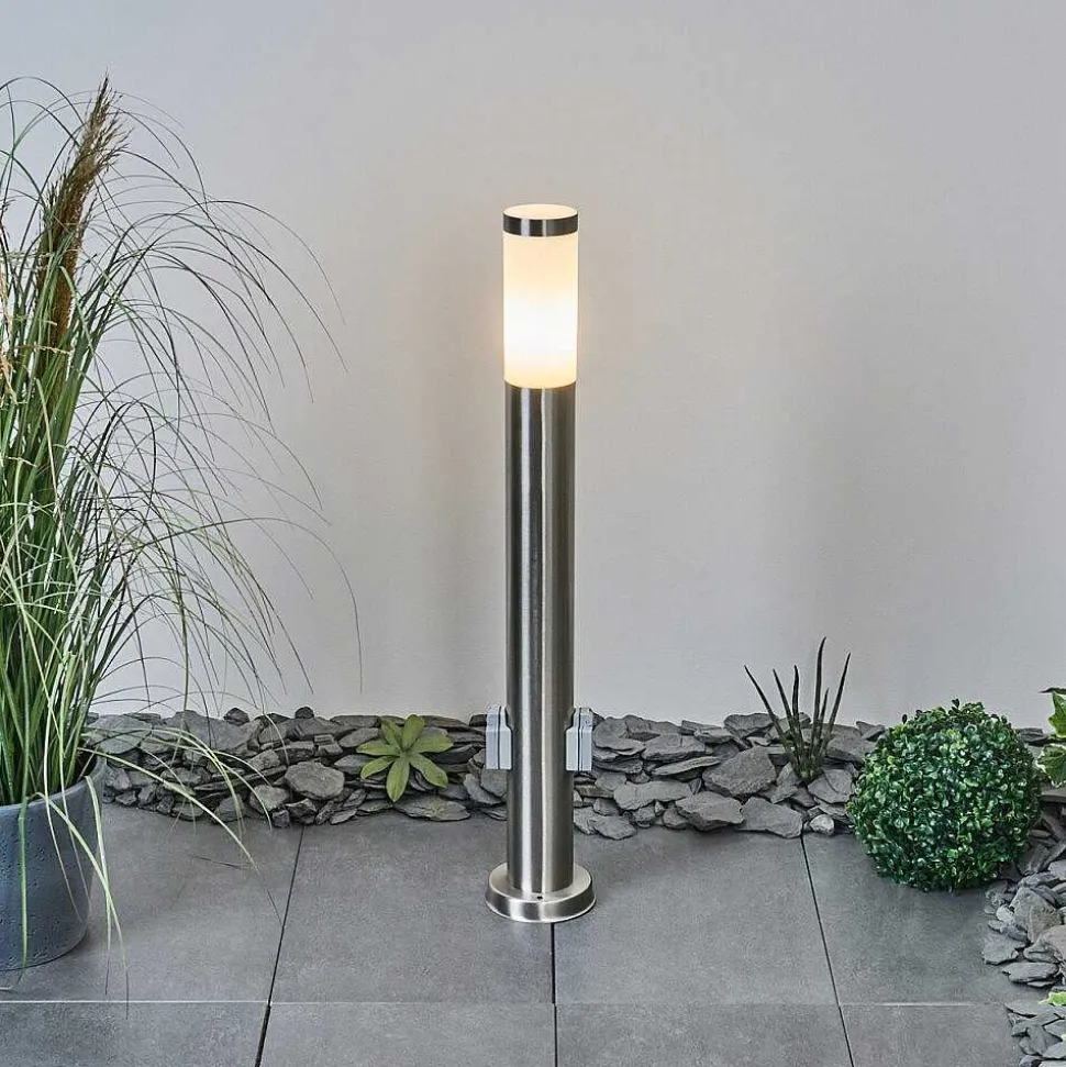 Borne Lumineuse Sessa Nickel Mat, 1 Lumiere