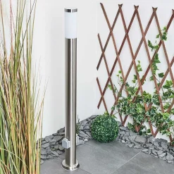 Borne Lumineuse Sessa Nickel Mat, 1 Lumiere