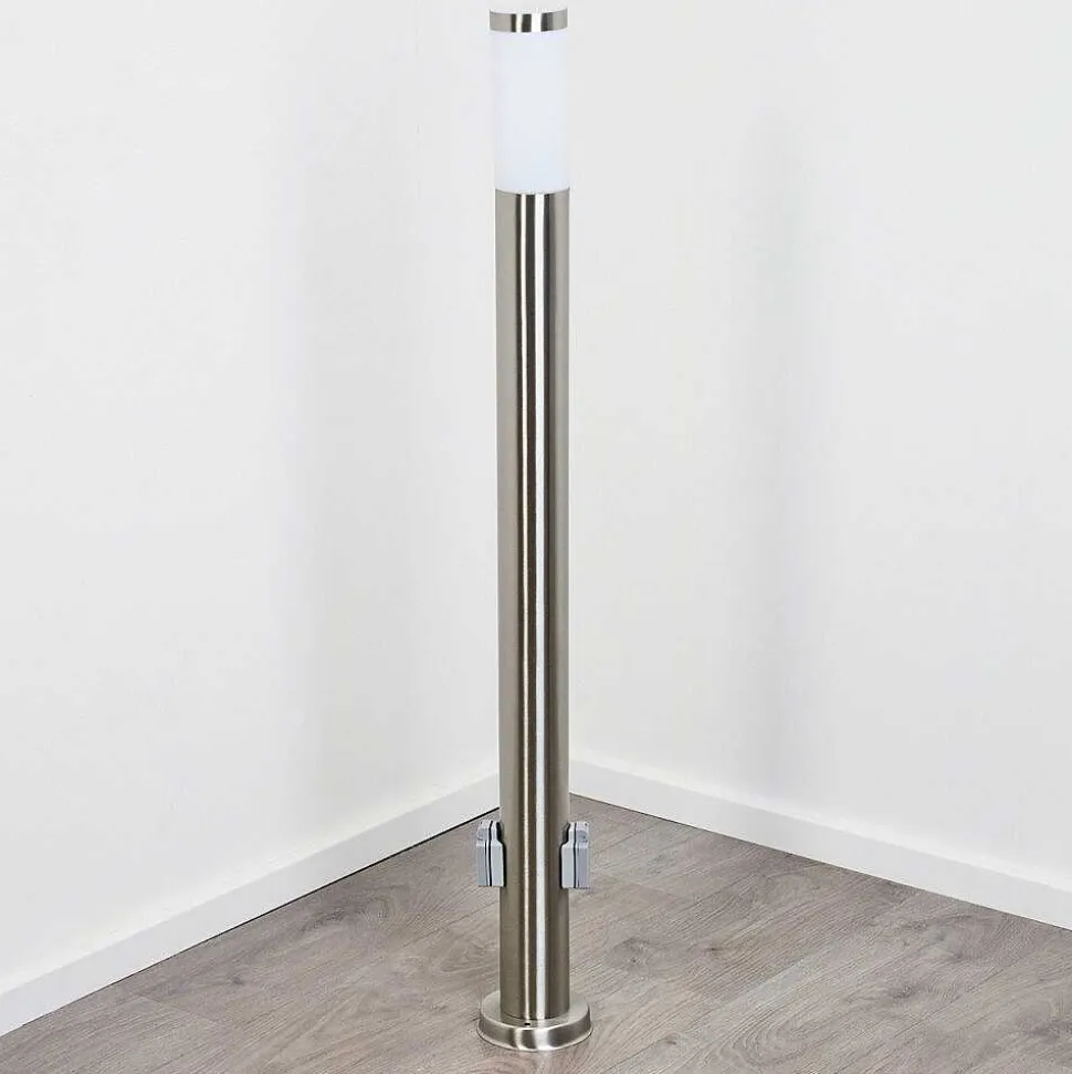 Borne Lumineuse Sessa Nickel Mat, 1 Lumiere