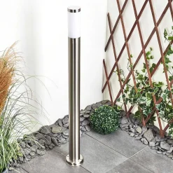 Borne Lumineuse Sessa Nickel Mat, 1 Lumiere