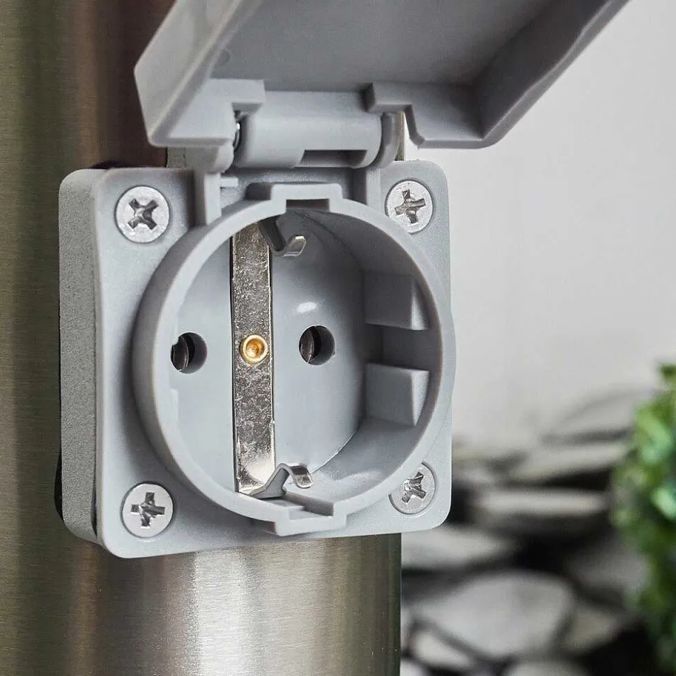 Borne Lumineuse Sessa Nickel Mat, 1 Lumiere