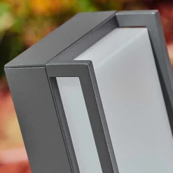 Borne Lumineuse Skove Led Anthracite, 1 Lumiere, Changeur De Couleurs