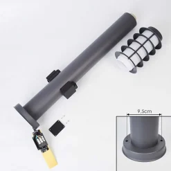 Borne Lumineuse Tunes Anthracite, 1 Lumiere