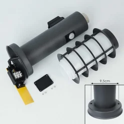 Borne Lumineuse Tunes Anthracite, 1 Lumiere, Detecteur De Mouvement