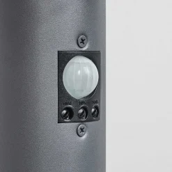 Borne Lumineuse Tunes Anthracite, 1 Lumiere, Detecteur De Mouvement