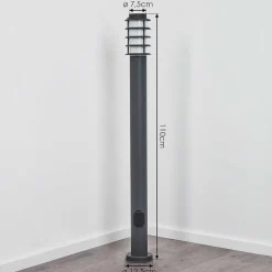 Borne Lumineuse Tunes Anthracite, 1 Lumiere