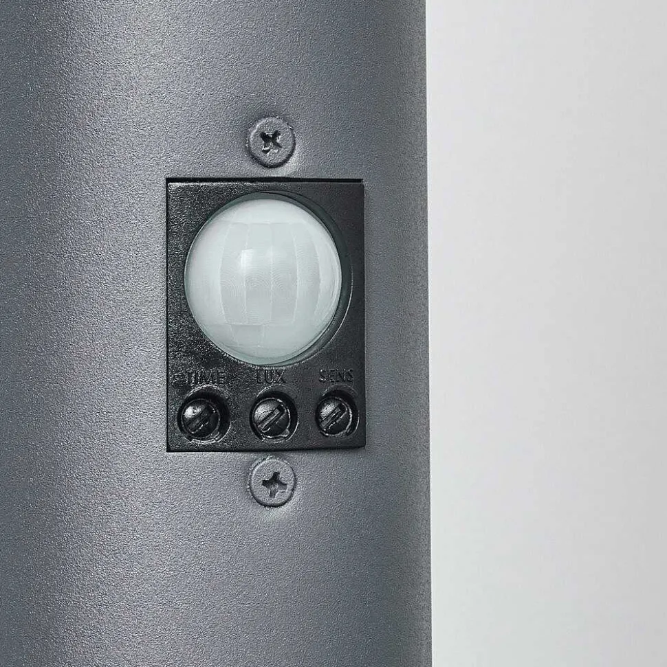 Borne Lumineuse Tunes Anthracite, 1 Lumiere, Detecteur De Mouvement