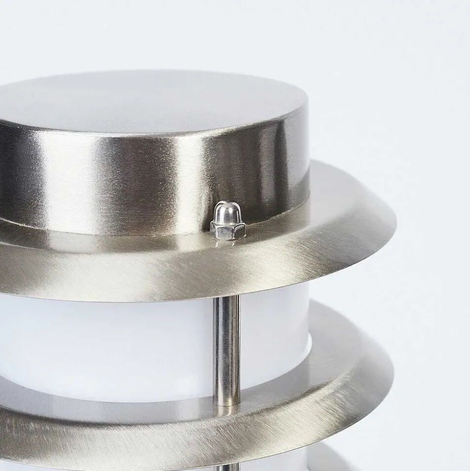 Borne Lumineuse Tunes Nickel Mat, 1 Lumiere