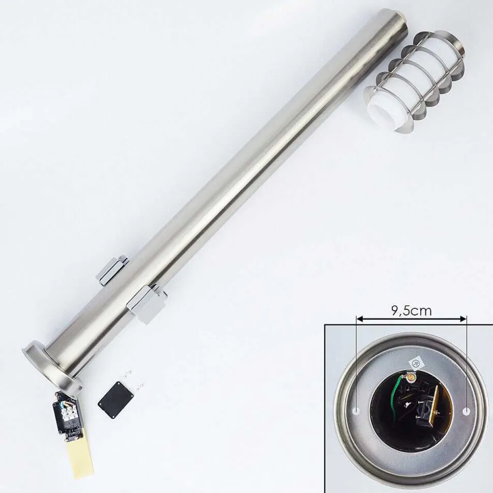 Borne Lumineuse Tunes Nickel Mat, 1 Lumiere