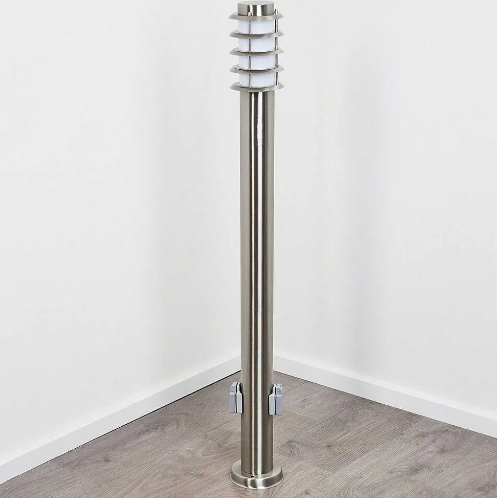 Borne Lumineuse Tunes Nickel Mat, 1 Lumiere