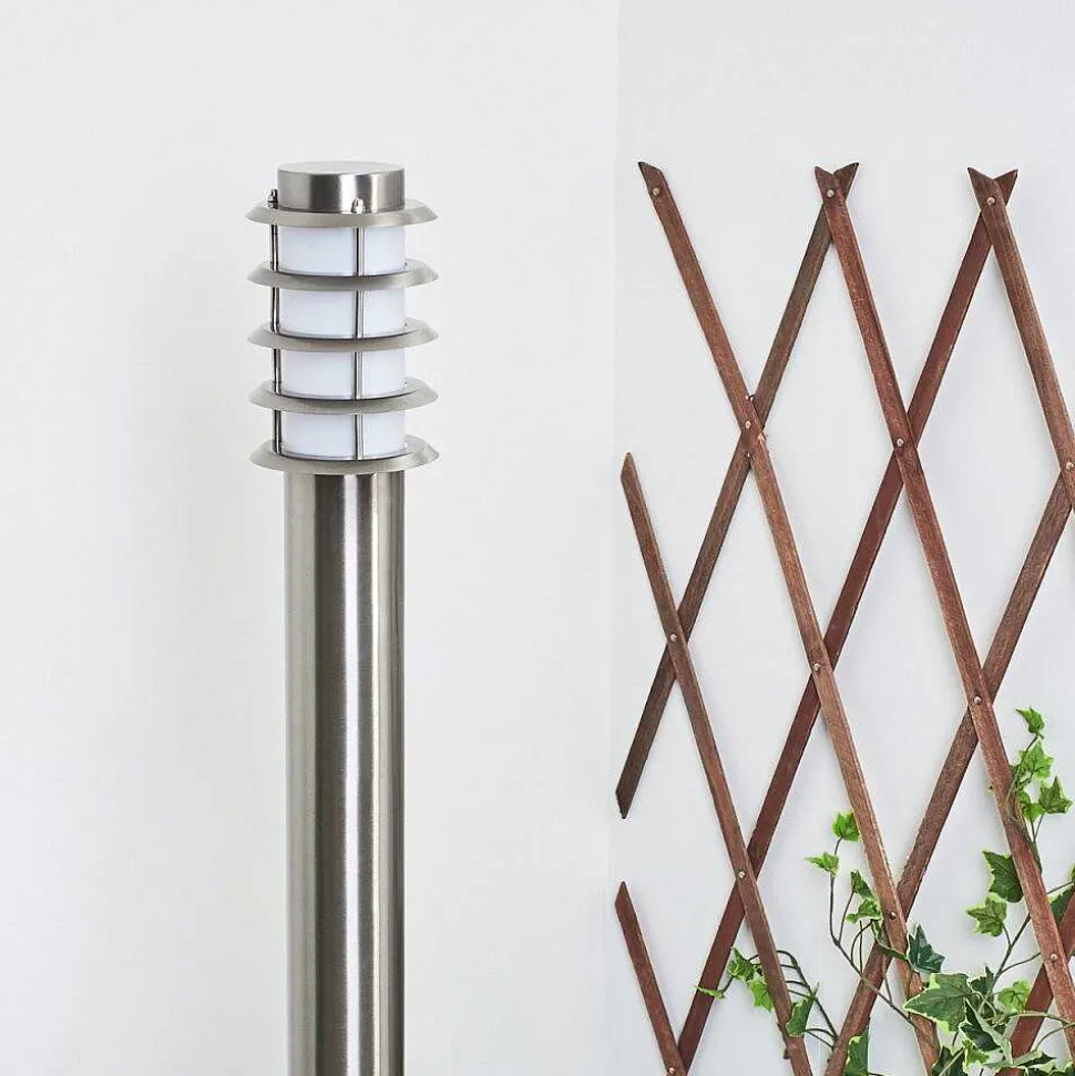 Borne Lumineuse Tunes Nickel Mat, 1 Lumiere