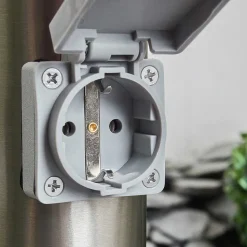 Borne Lumineuse Tunes Nickel Mat, 1 Lumiere