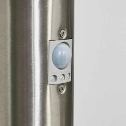 Borne Lumineuse Tunes Nickel Mat, 1 Lumiere, Detecteur De Mouvement