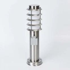 Borne Lumineuse Tunes Nickel Mat, 1 Lumiere