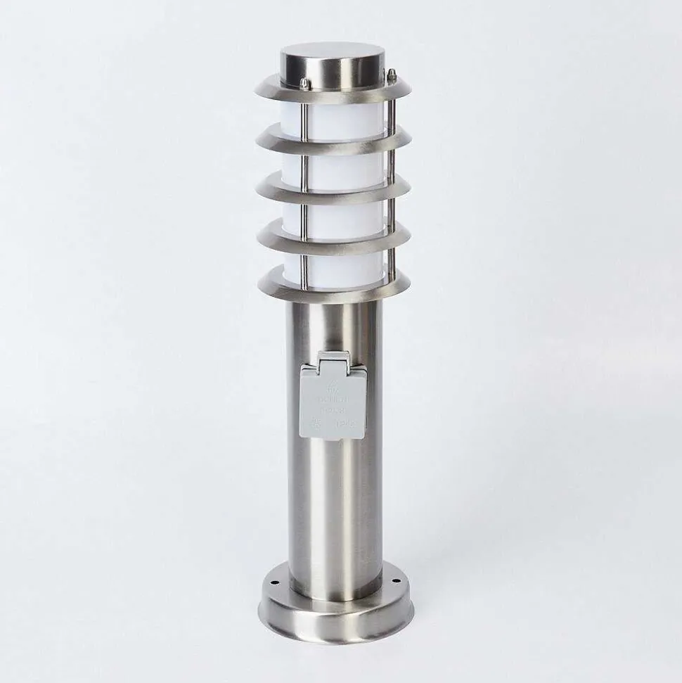 Borne Lumineuse Tunes Nickel Mat, 1 Lumiere