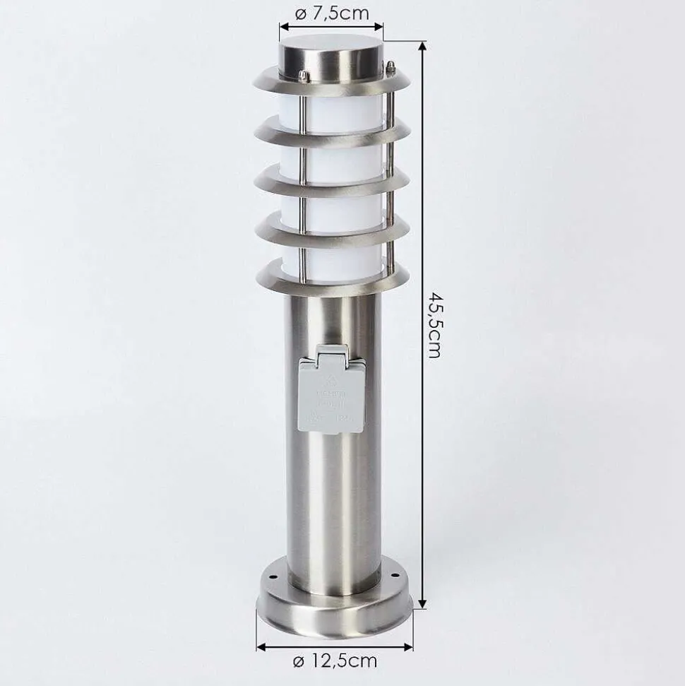 Borne Lumineuse Tunes Nickel Mat, 1 Lumiere