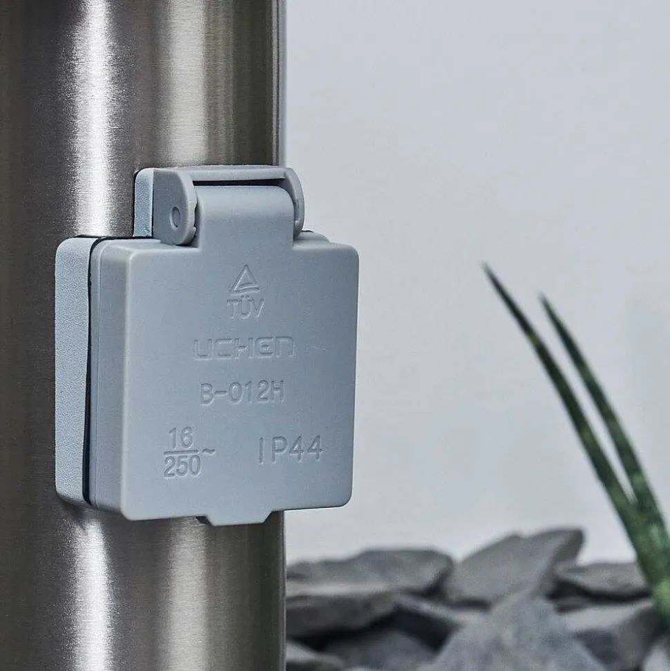 Borne Lumineuse Tunes Nickel Mat, 1 Lumiere