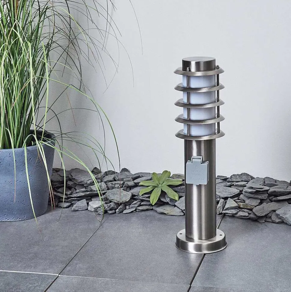 Borne Lumineuse Tunes Nickel Mat, 1 Lumiere