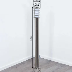 Borne Lumineuse Tunes Nickel Mat, 1 Lumiere