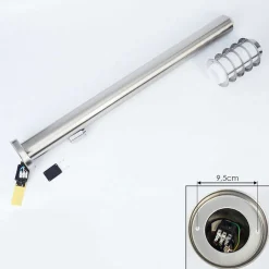 Borne Lumineuse Tunes Nickel Mat, 1 Lumiere