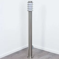 Borne Lumineuse Tunes Nickel Mat, 1 Lumiere