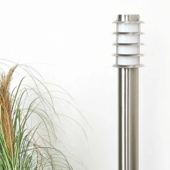 Borne Lumineuse Tunes Nickel Mat, 1 Lumiere