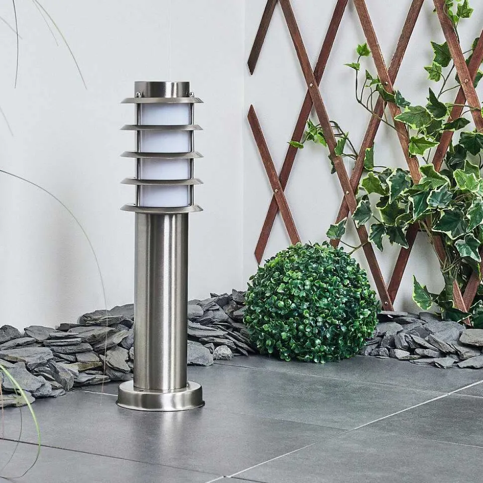 Borne Lumineuse Tunes Nickel Mat, 1 Lumiere