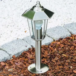 Borne Moskau Acier Inoxydable, 1 Lumiere