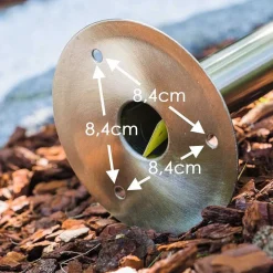 Borne Moskau Acier Inoxydable, 1 Lumiere