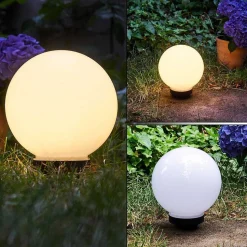 Boule Lumineuse Campinas Led Noir, Blanc, 1 Lumiere