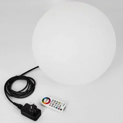 Boule Lumineuse Idual Diana Led Nickel Mat, 1 Lumiere, Telecommandes, Changeur De Couleurs
