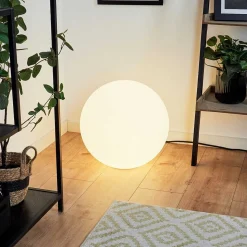 Boule Lumineuse Idual Diana Led Nickel Mat, 1 Lumiere, Telecommandes, Changeur De Couleurs