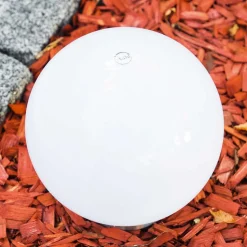 Boule Lumineuse Solar Led Acier Inoxydable, 2 Lumieres