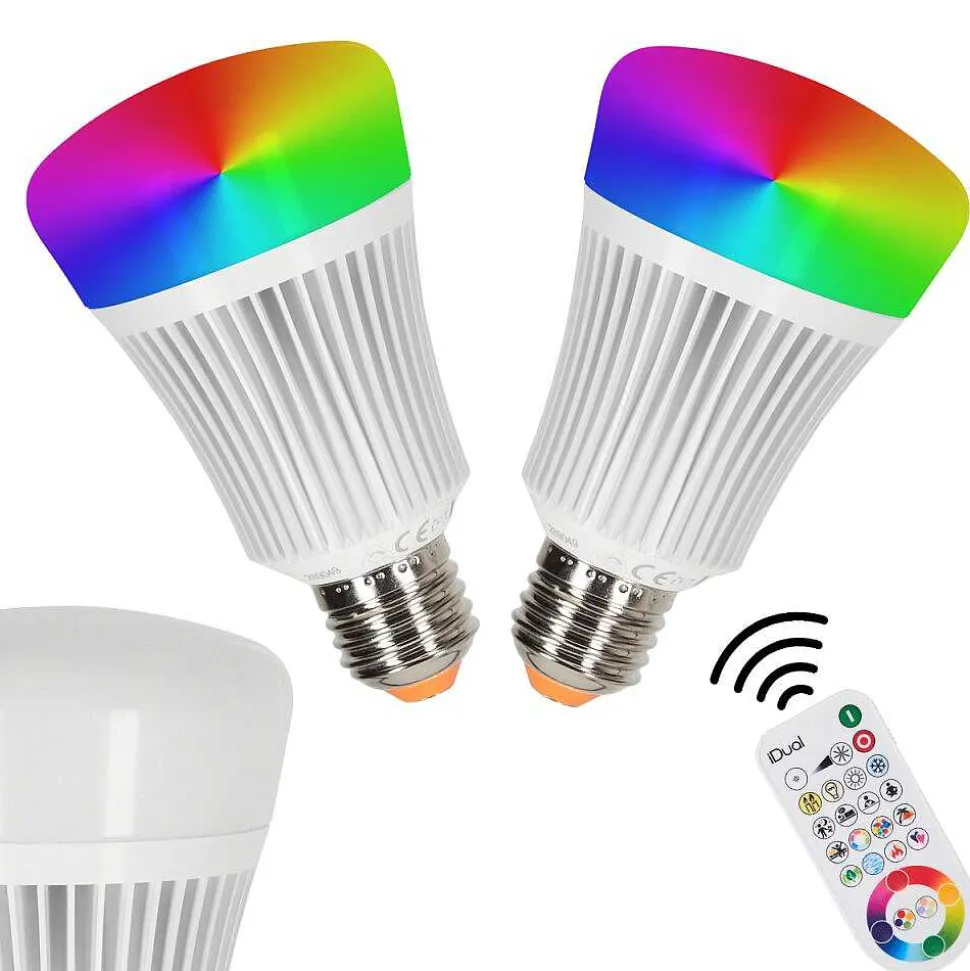 Candal E27 Led Rgb 11 Watt 2200-6500 Kelvin 806 Lumen Lot De 2 Avec Telecommande