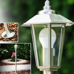 Éclairage De Chemin Moskau Acier Inoxydable, 1 Lumiere