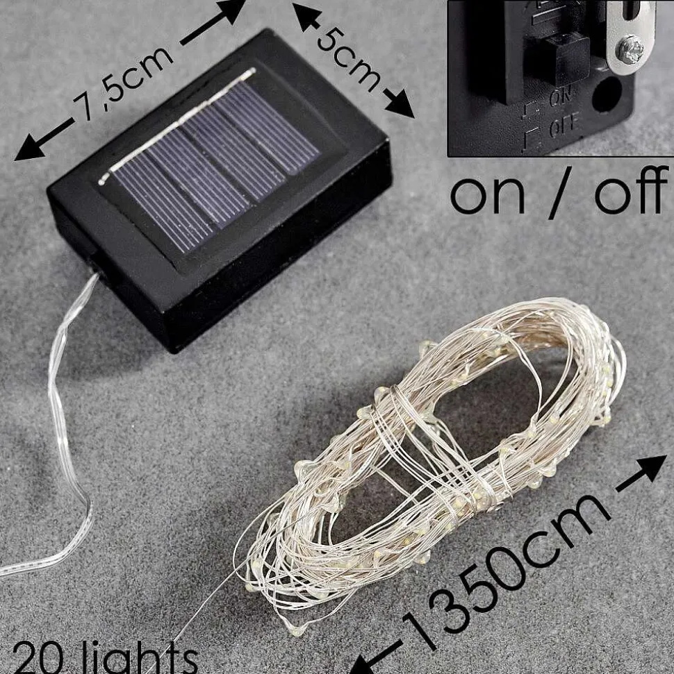 Guirlande Solaire Pistoia Led Blanc, 120 Lumieres