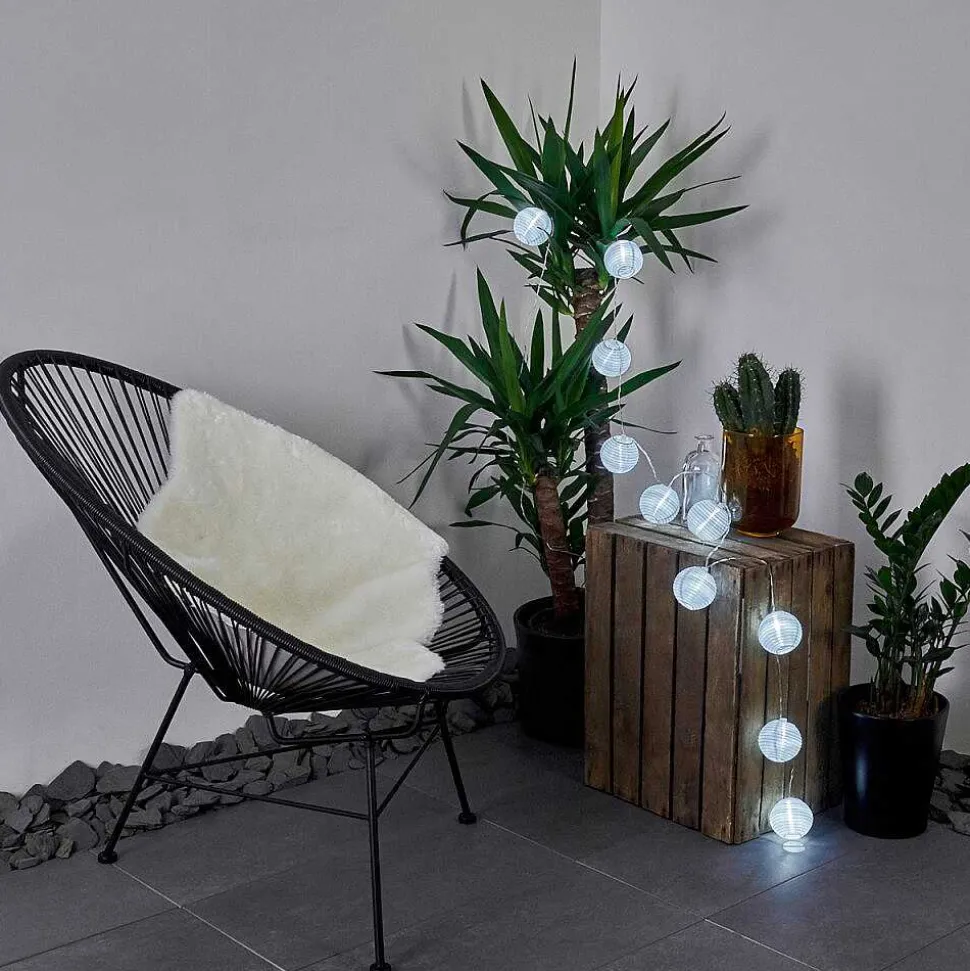 Guirlande Solaire Redding Led Blanc, 10 Lumieres