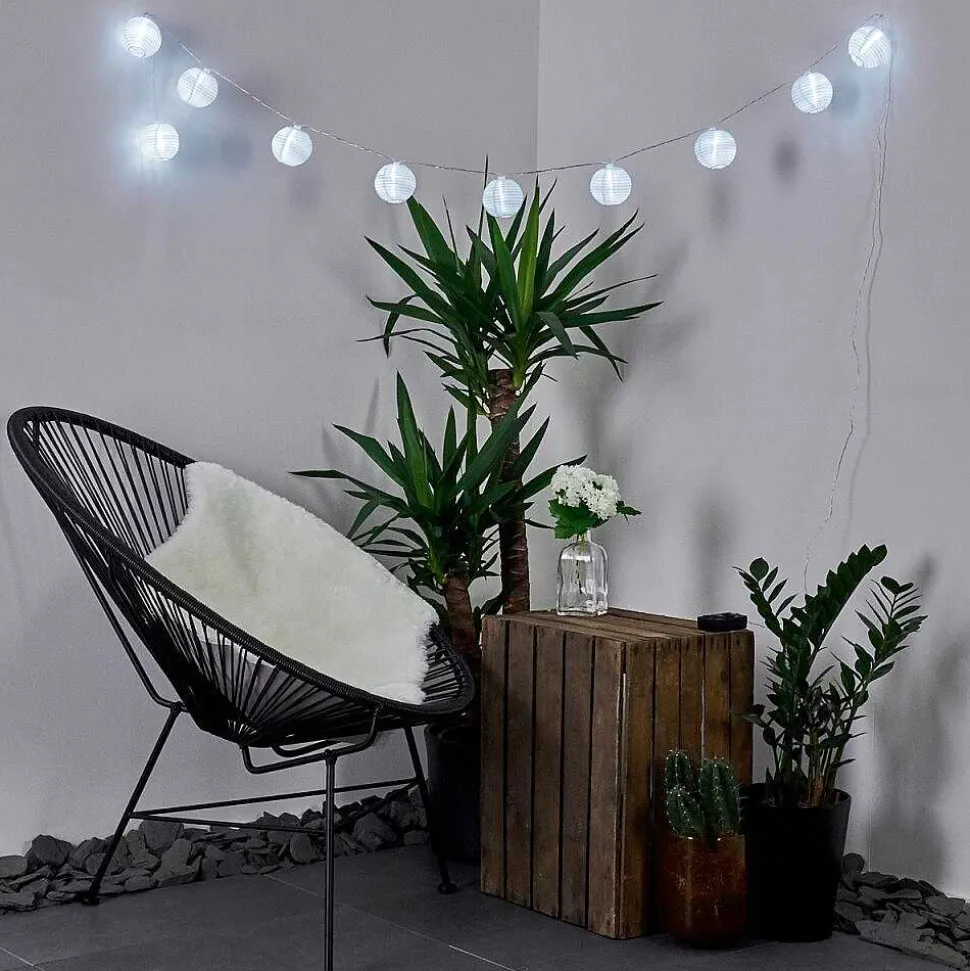 Guirlande Solaire Redding Led Blanc, 10 Lumieres