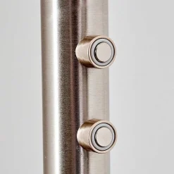 Lampadaire A Vasque Thyolo Led Acier Brosse, 2 Lumieres