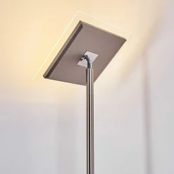 Lampadaire A Vasque Veteli Led Acier Inoxydable, 2 Lumieres