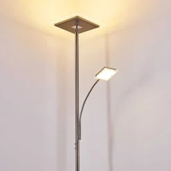 Lampadaire A Vasque Veteli Led Acier Inoxydable, 2 Lumieres